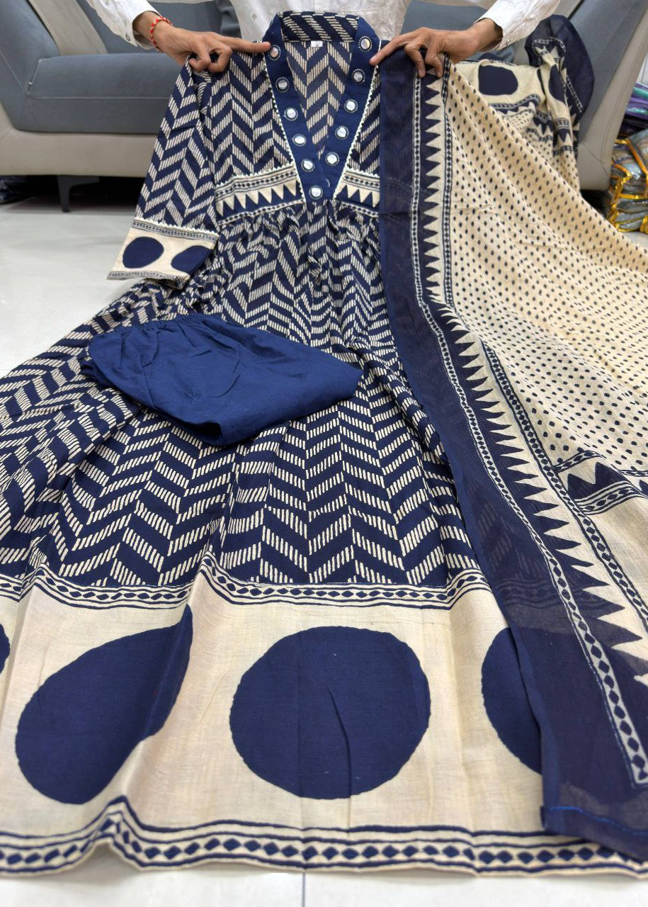 Shriwal Pure Cotton 60x60 Printed Suit Set(2 colours)