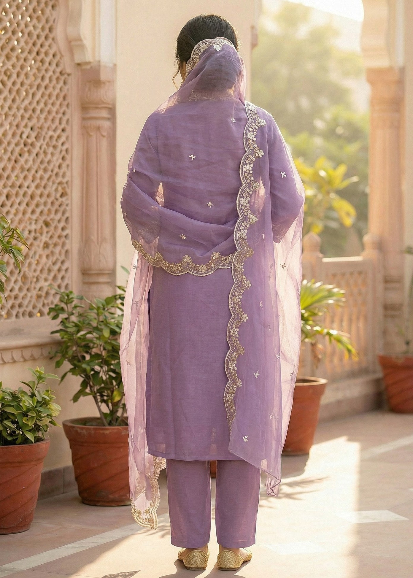 Shriwal Lavender Tapasya Suit