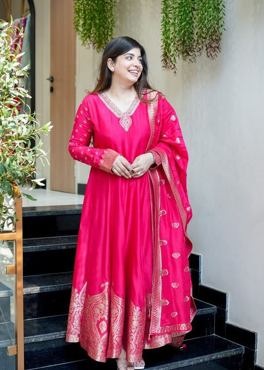 Shriwal Rangrez Banarasi Anarkali Set (2 Colours)