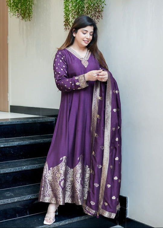 Shriwal Rangrez Banarasi Anarkali Set (2 Colours)