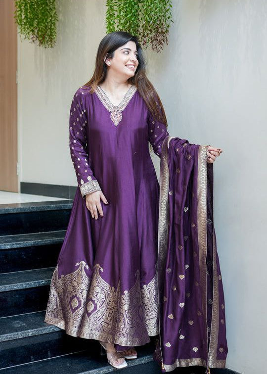 Shriwal Rangrez Banarasi Anarkali Set (2 Colours)