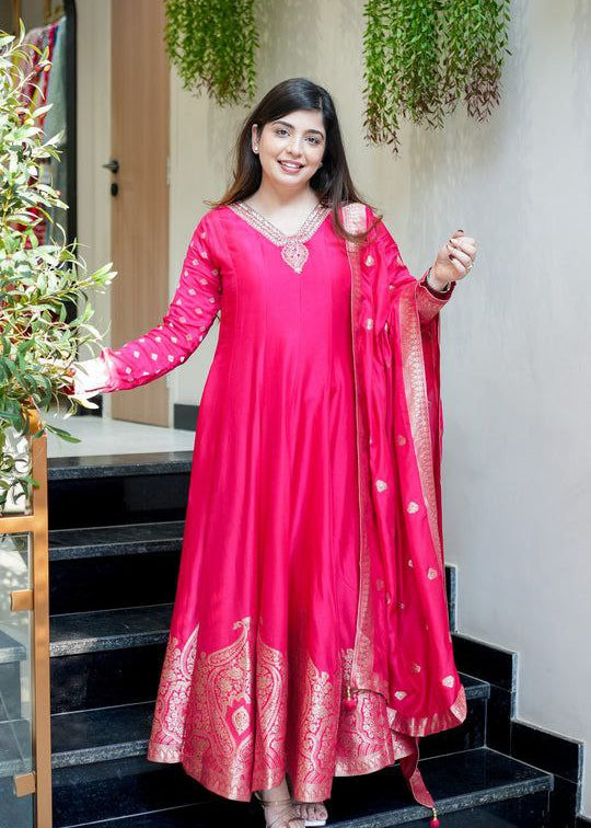 Shriwal Rangrez Banarasi Anarkali Set (2 Colours)