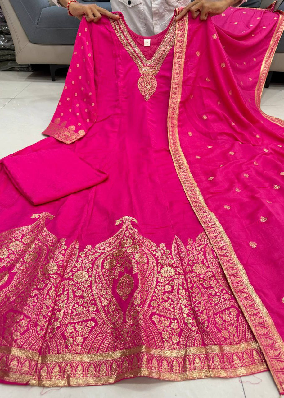 Shriwal Rangrez Banarasi Anarkali Set (2 Colours)