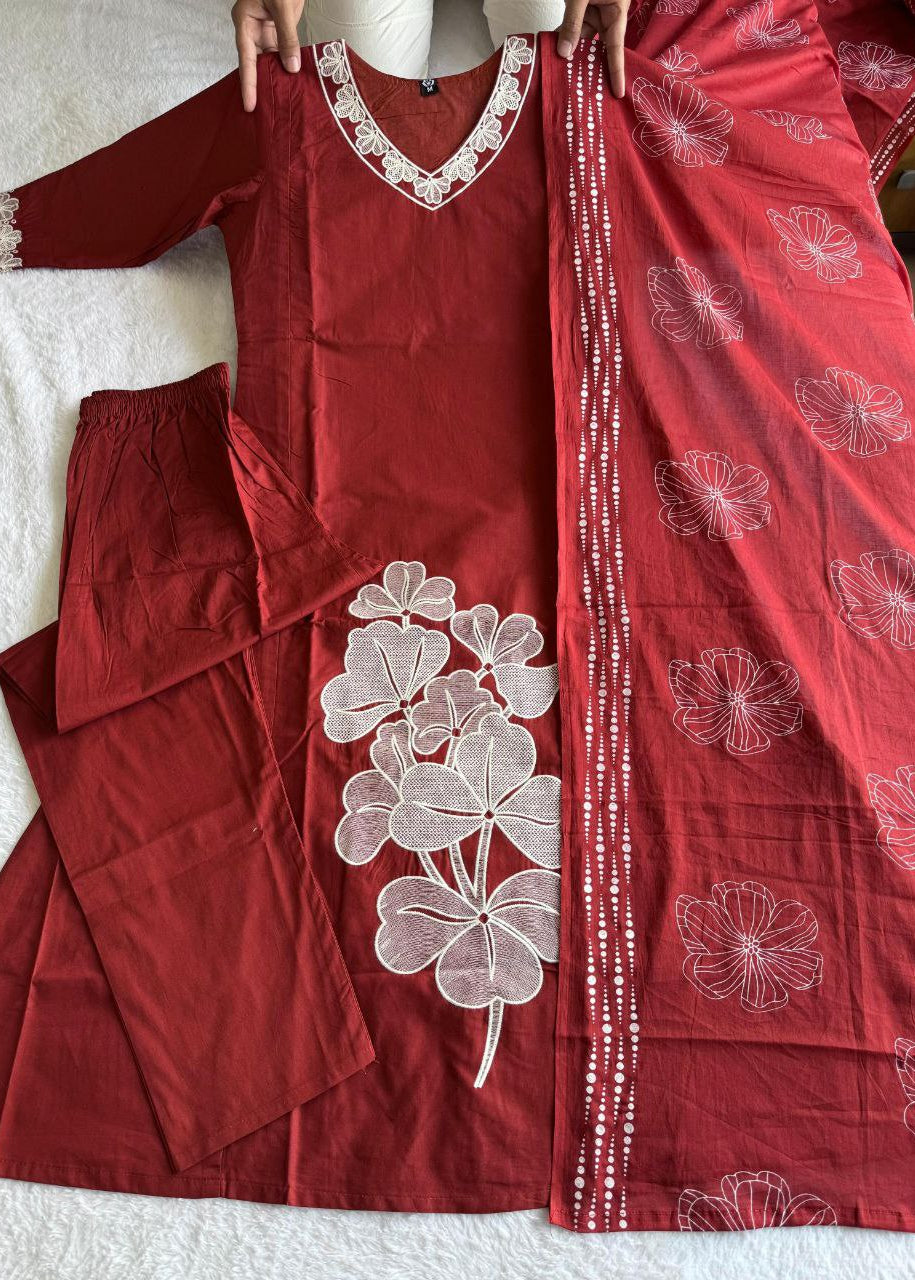 Shriwal Signature Floral Charm Kurti Set( 2 Colours)