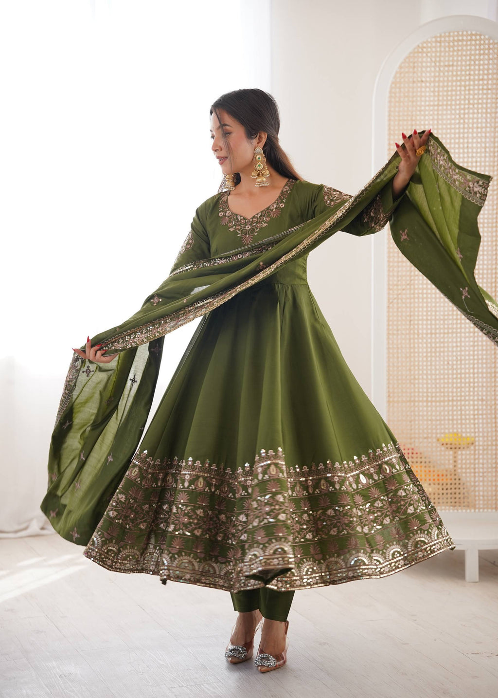 Shriwal Royal Radiance Anarkali Suit Set( 3 Colours)