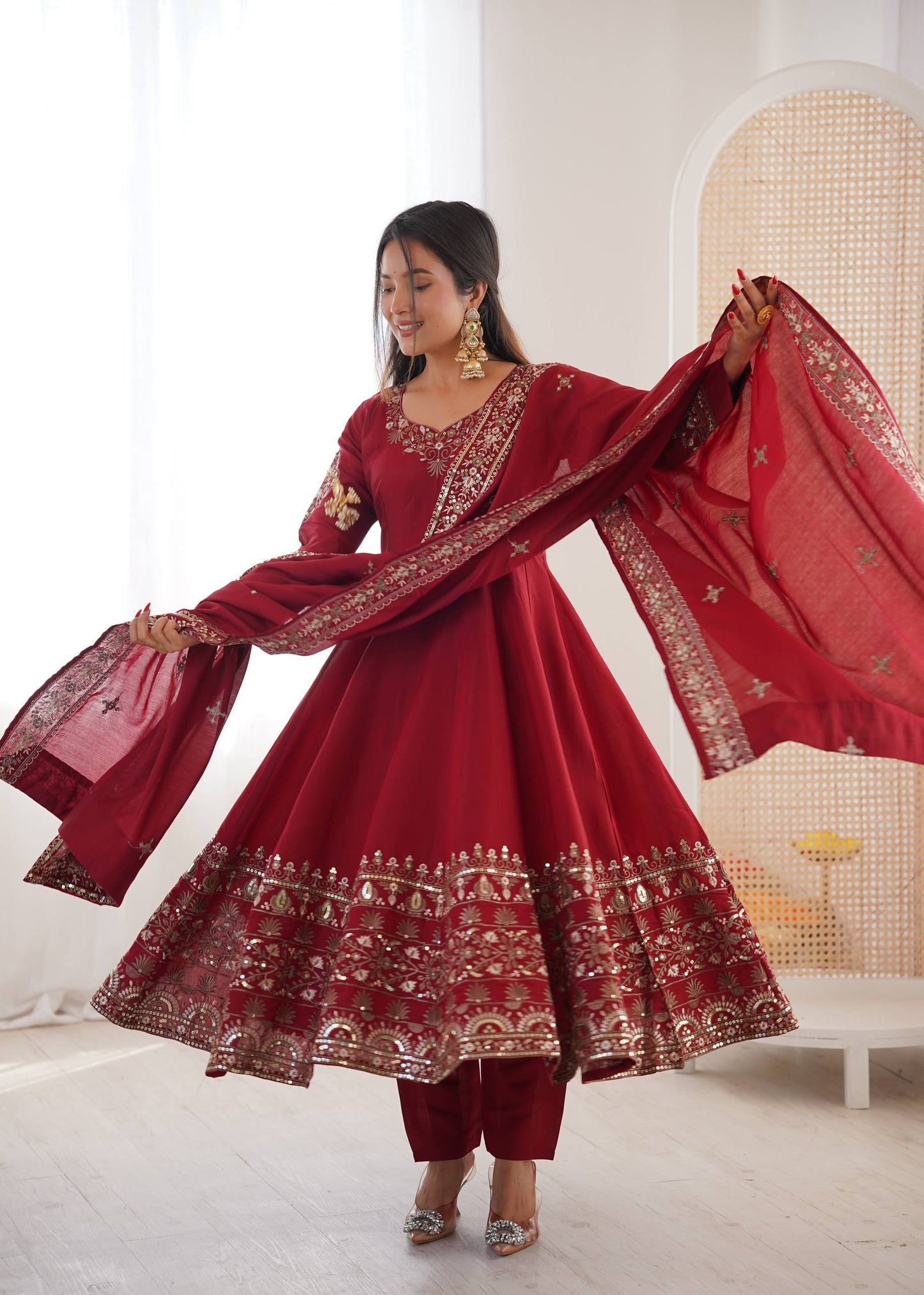 Shriwal Royal Radiance Anarkali Suit Set( 3 Colours)
