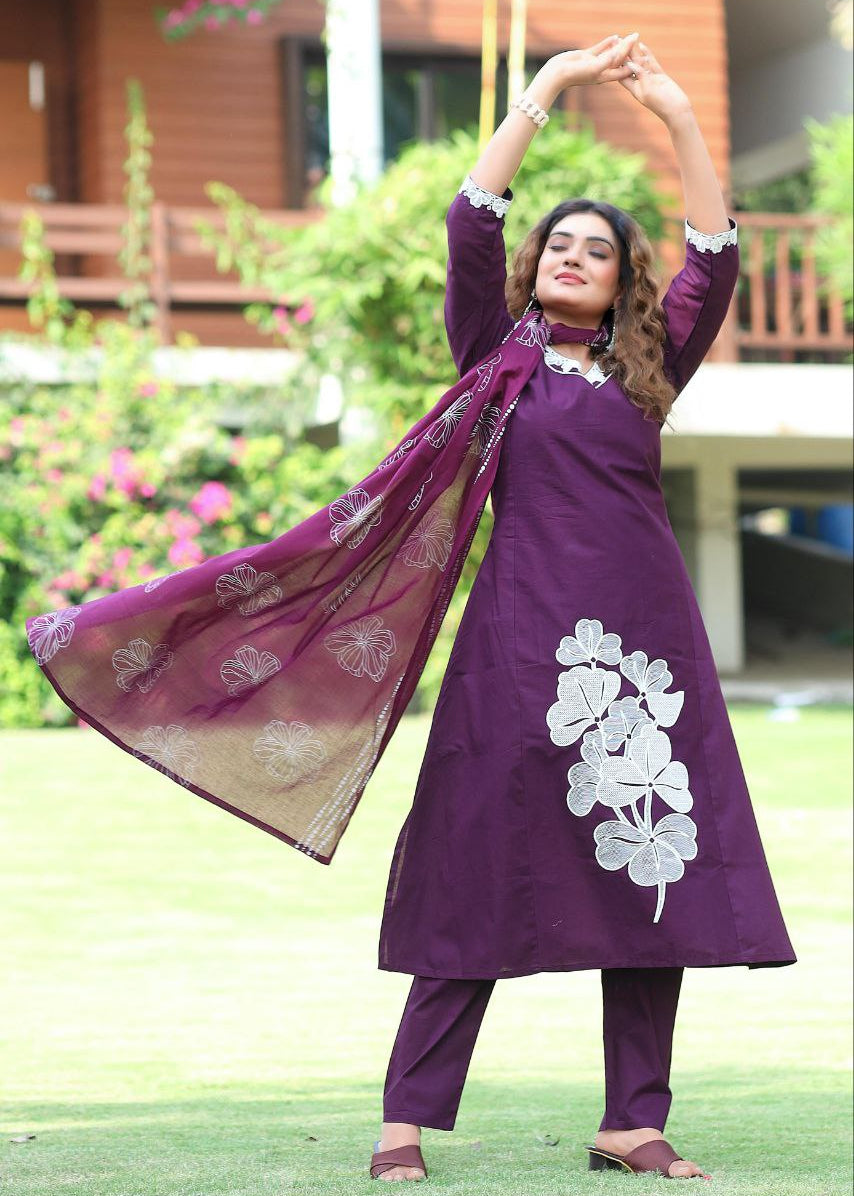Shriwal Signature Floral Charm Kurti Set( 2 Colours)