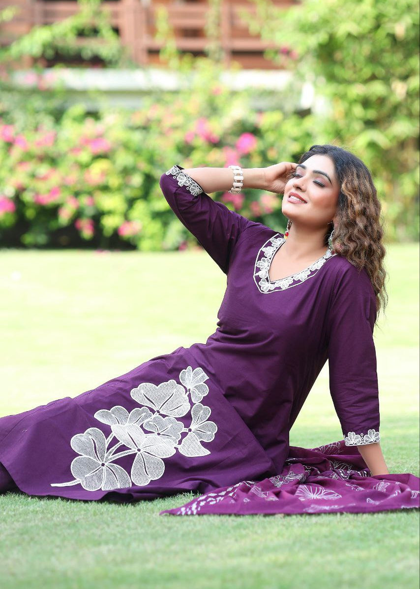 Shriwal Signature Floral Charm Kurti Set( 2 Colours)