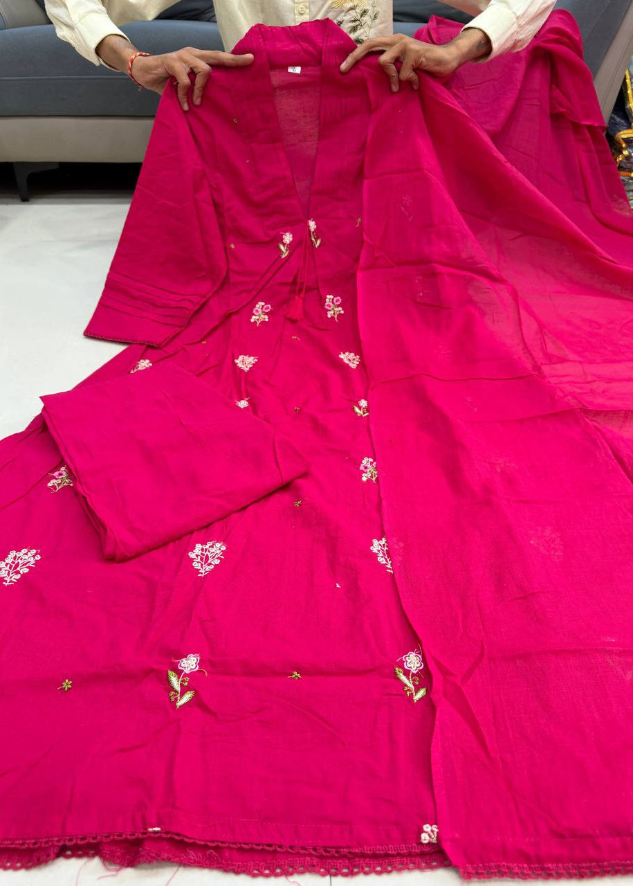 Shriwal Pure Cotton Jaipuri Straight Kurti Set