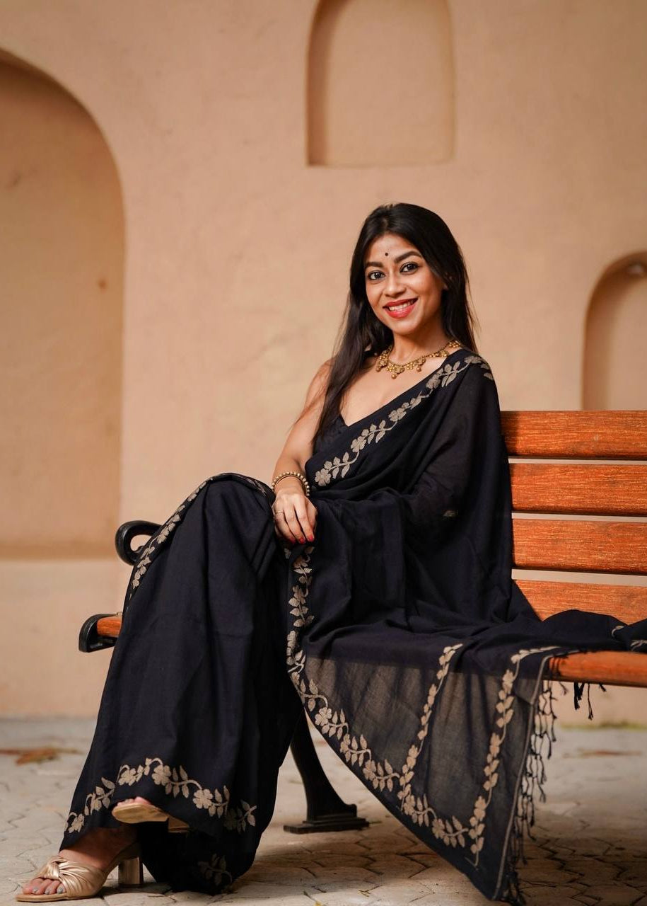 Shriwal Elegant Linen Digital Saree ( 3 Colors)