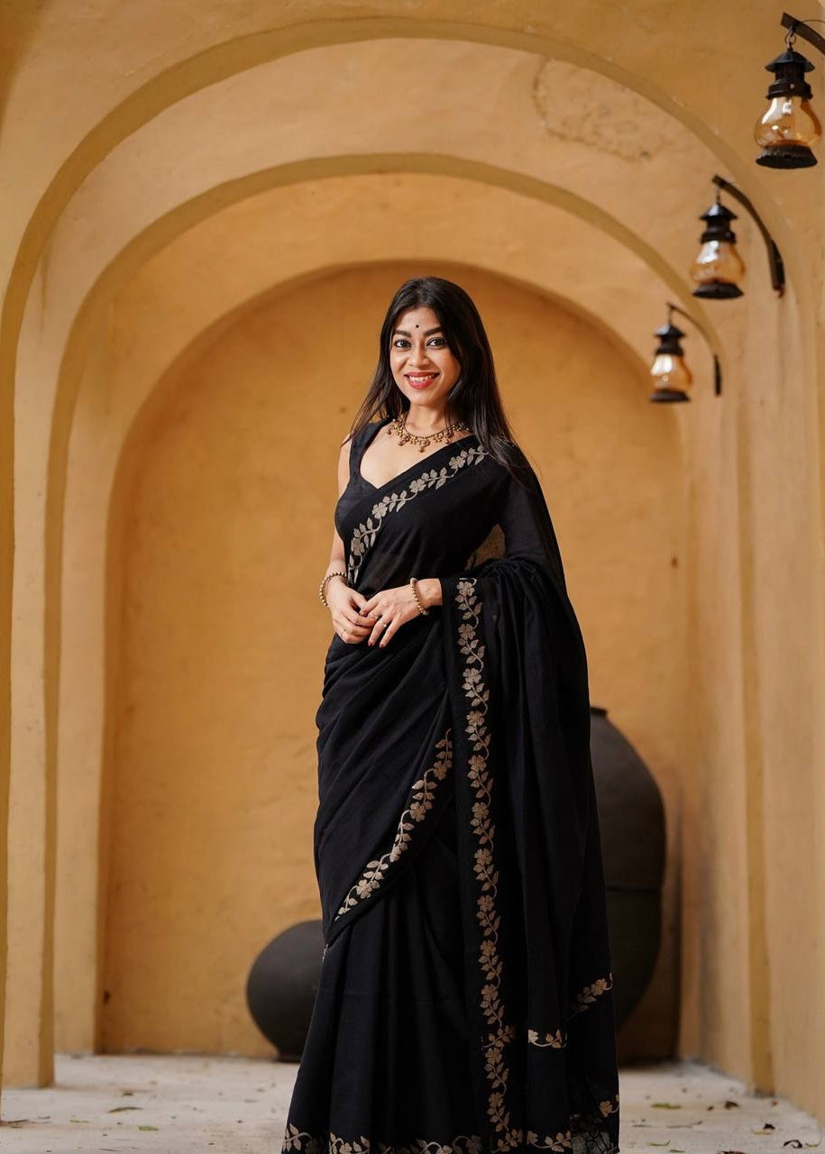 Shriwal Elegant Linen Digital Saree ( 3 Colors)