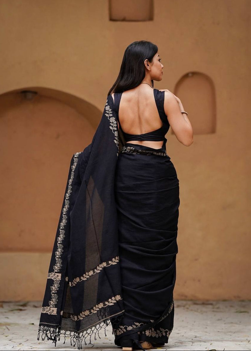 Shriwal Elegant Linen Digital Saree ( 3 Colors)