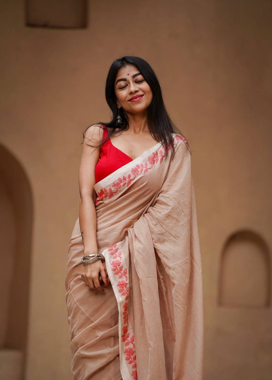 Shriwal Elegant Linen Digital Saree ( 3 Colors)