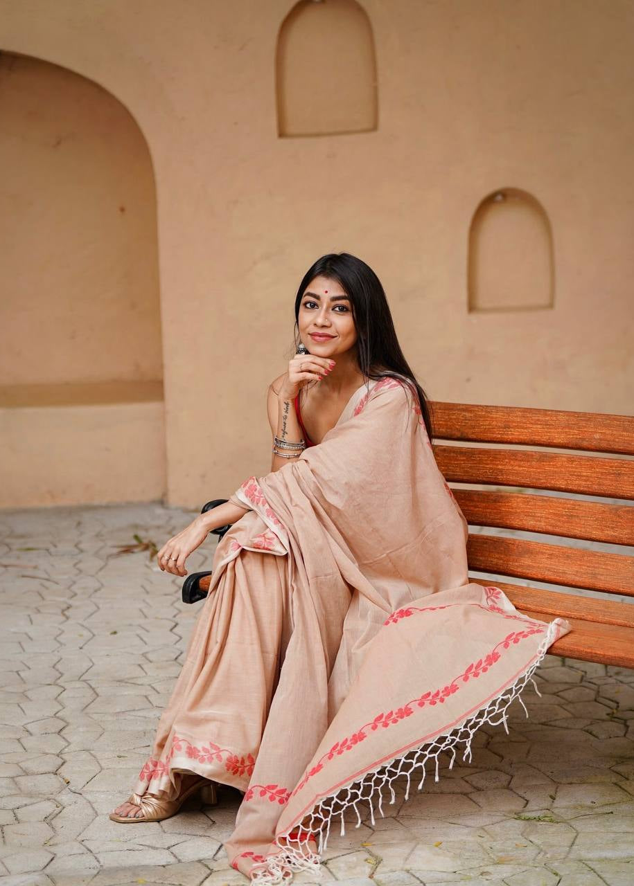 Shriwal Elegant Linen Digital Saree ( 3 Colors)