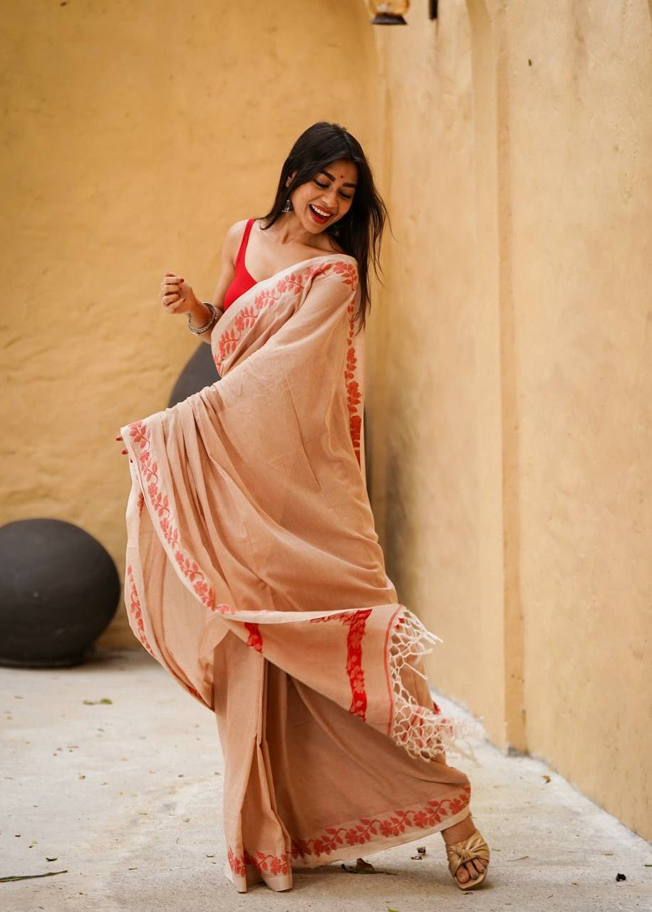 Shriwal Elegant Linen Digital Saree ( 3 Colors)