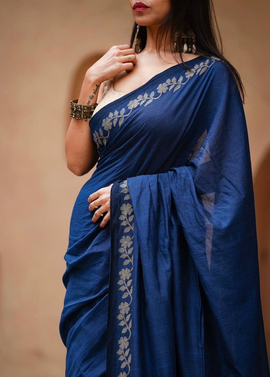 Shriwal Elegant Linen Digital Saree ( 3 Colors)