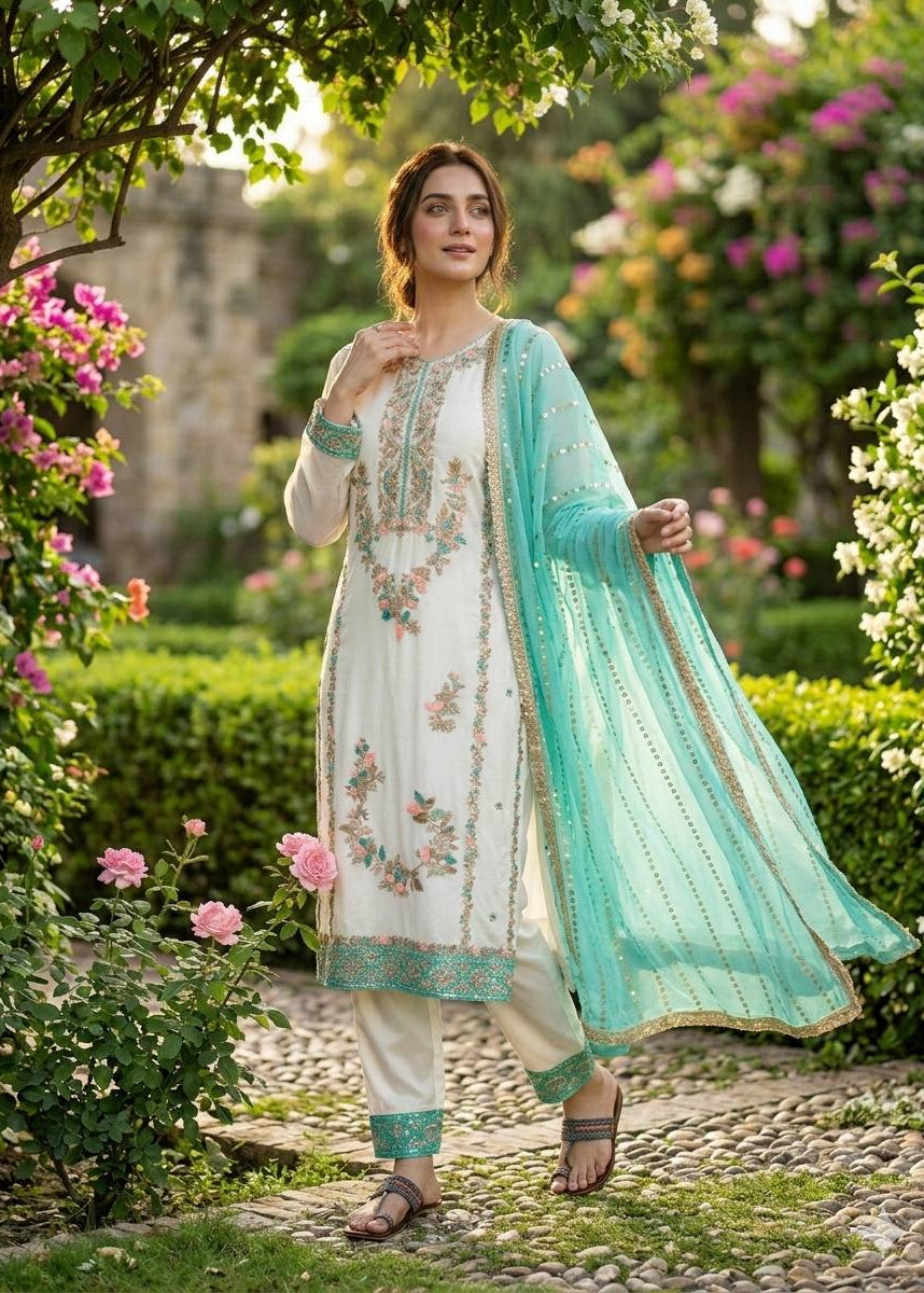 Shriwal Mehfil Sequence Embroidered Palazzo Set ( 4 colours)