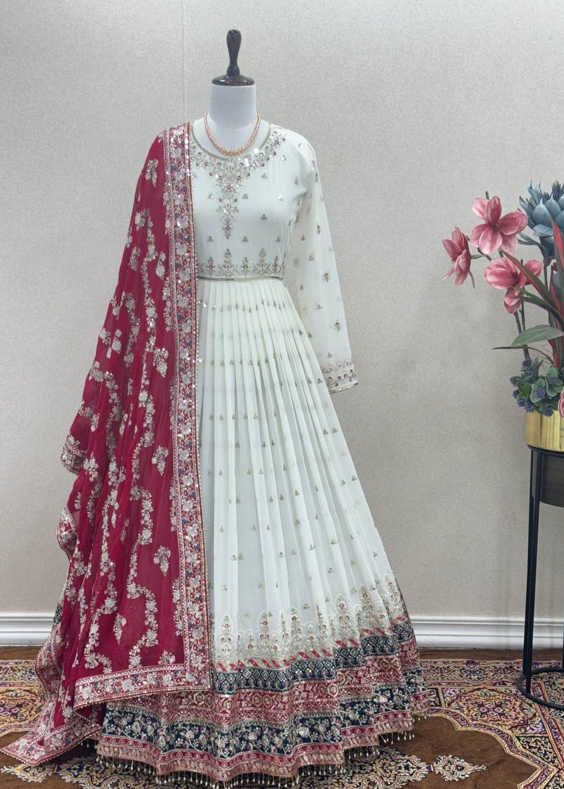 Shriwal Aadhira Royal Embroidered Gown Set(5 Colours)