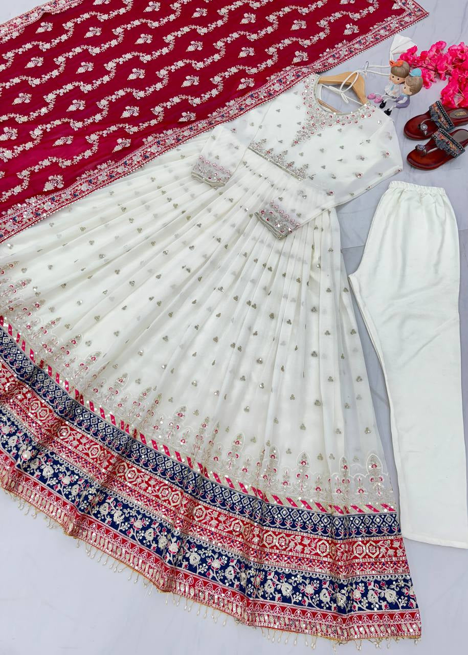 Shriwal Aadhira Royal Embroidered Gown Set(5 Colours)