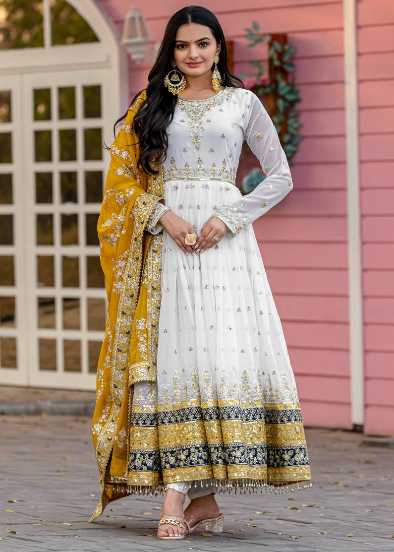 Shriwal Aadhira Royal Embroidered Gown Set(5 Colours)