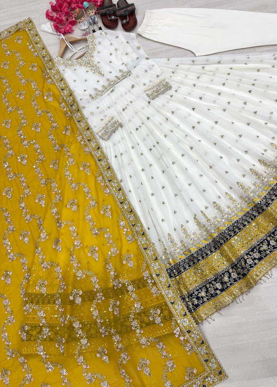 Shriwal Aadhira Royal Embroidered Gown Set(5 Colours)