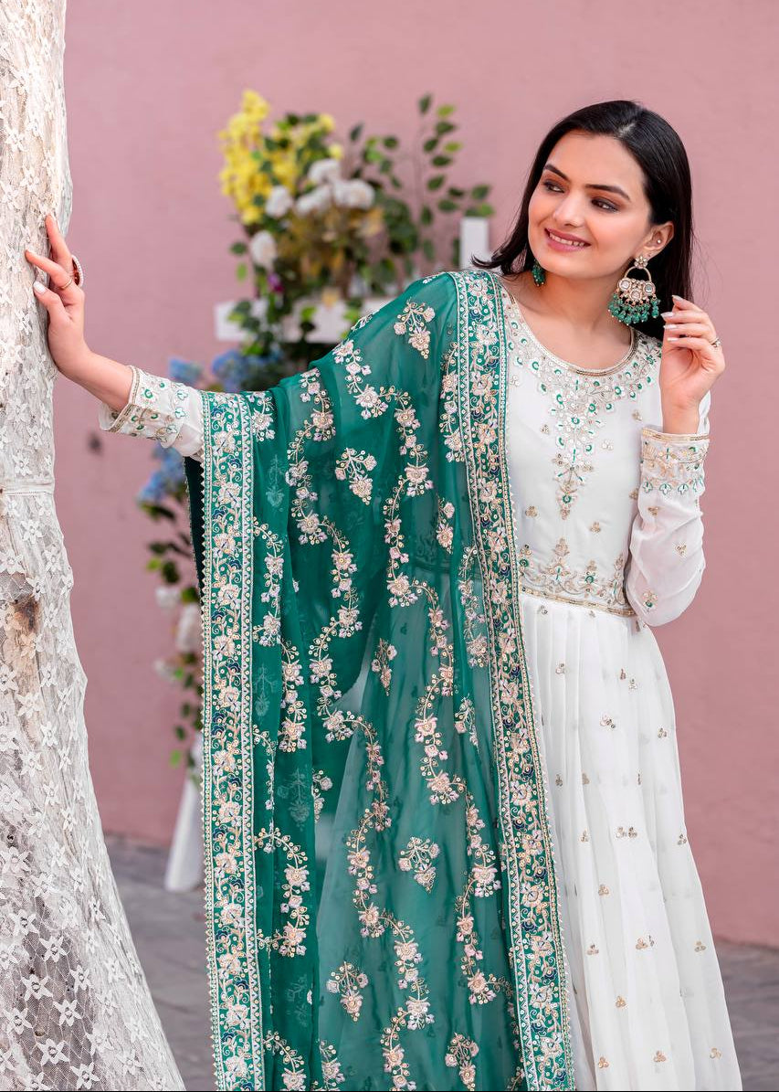 Shriwal Aadhira Royal Embroidered Gown Set(5 Colours)