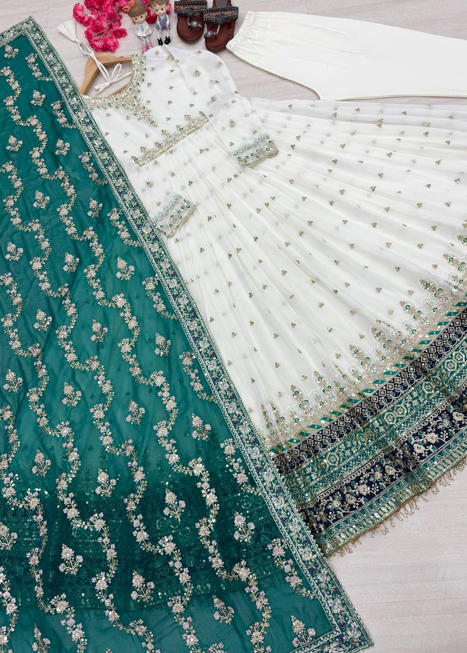 Shriwal Aadhira Royal Embroidered Gown Set(5 Colours)