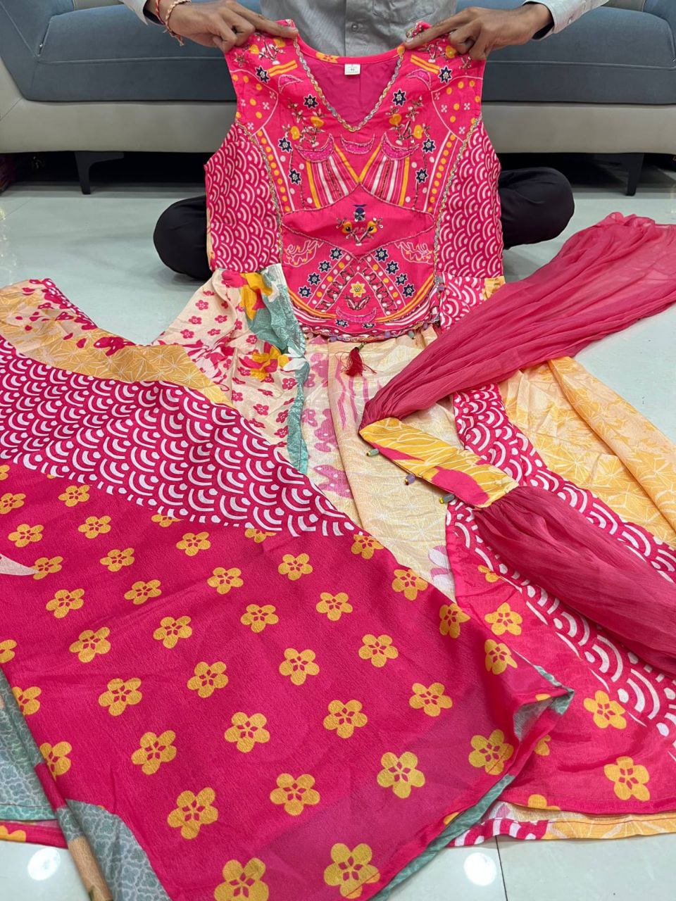 Shriwal Premium Pure Chinon Suit Set