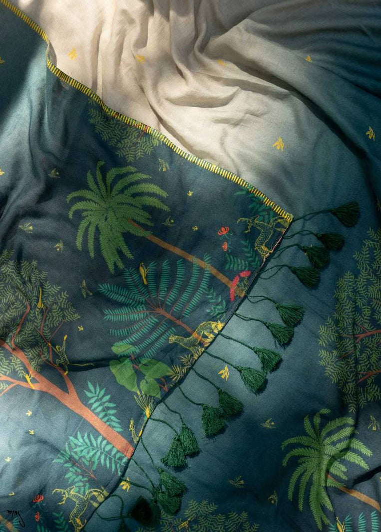 Shriwal Digital Grace Linen Cotton Saree