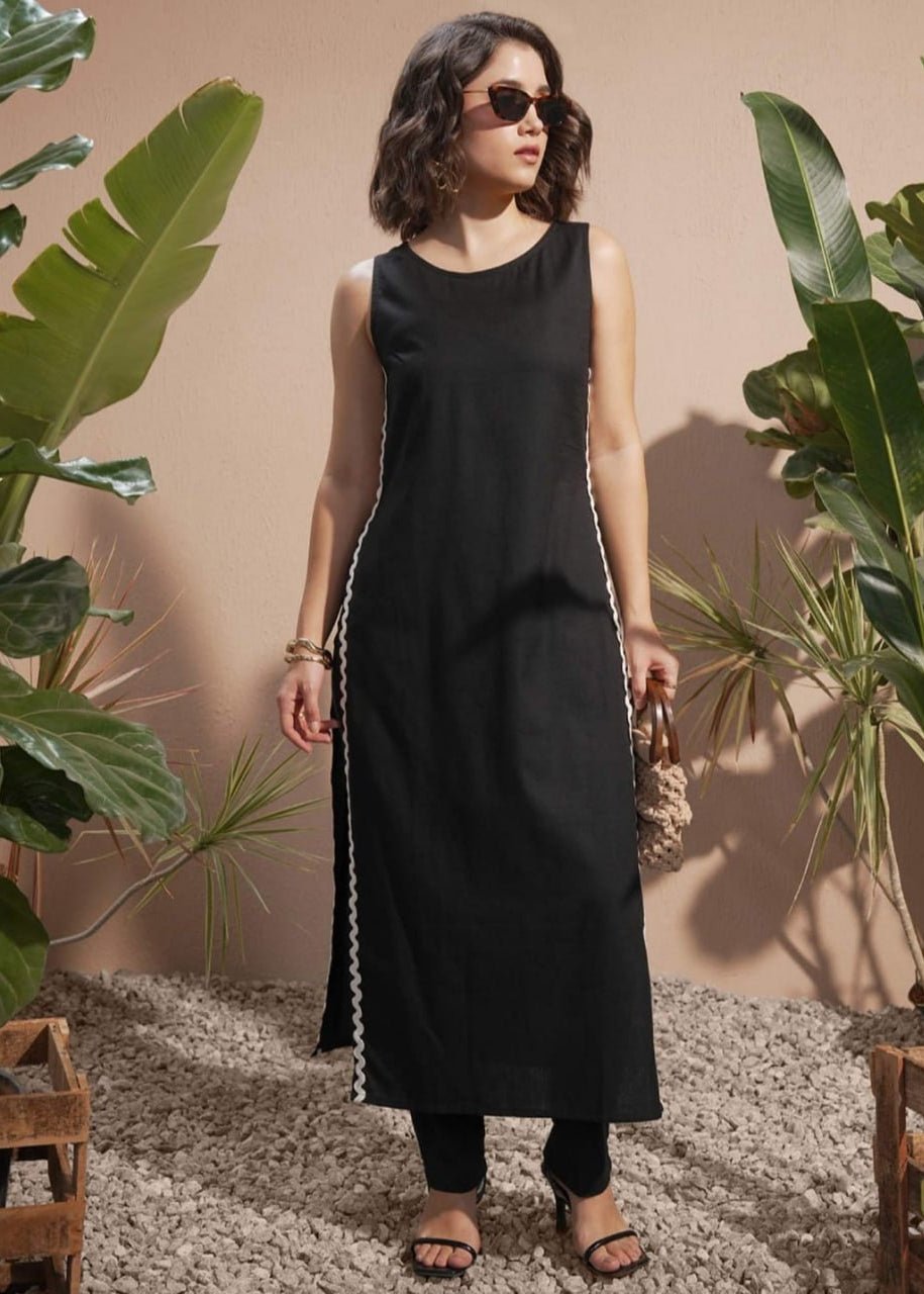 Shriwal Midnight Wave Rayon Kurti Set