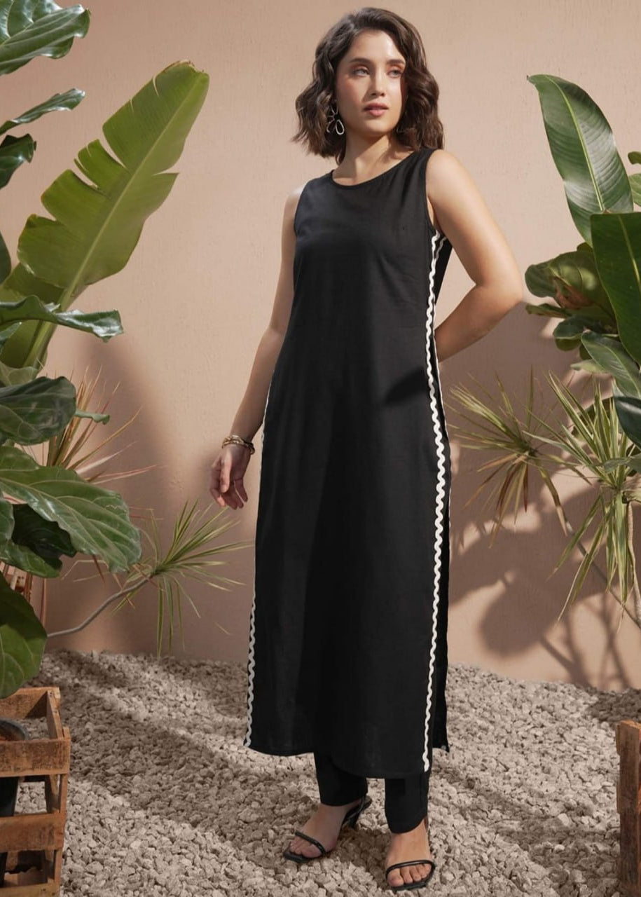 Shriwal Midnight Wave Rayon Kurti Set