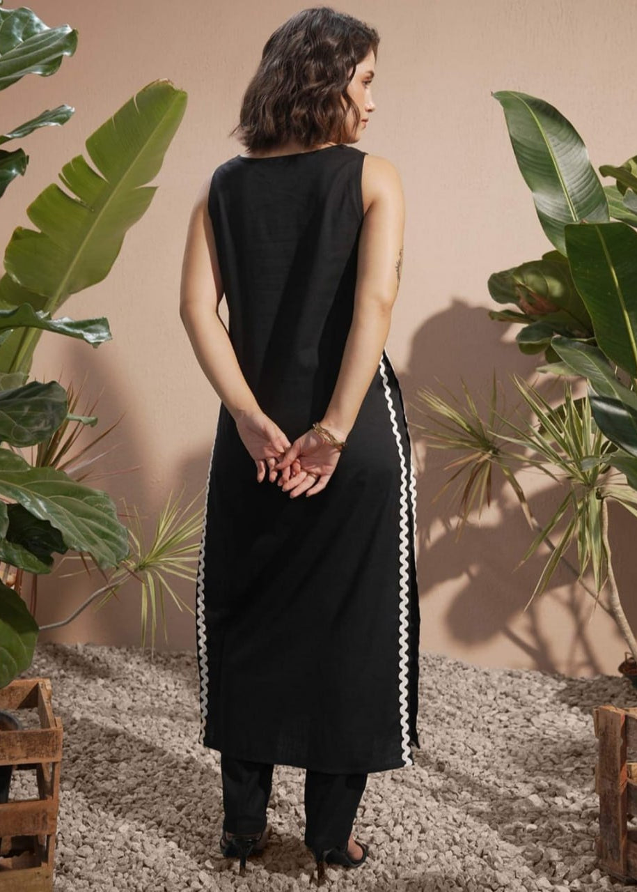 Shriwal Midnight Wave Rayon Kurti Set