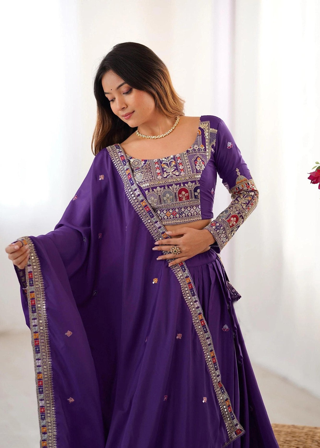 Shriwal Purple Sanjivani Lehenga