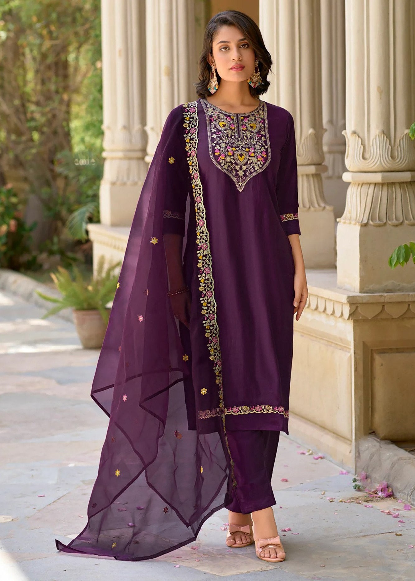 Shriwal Purple Laxmi Suit