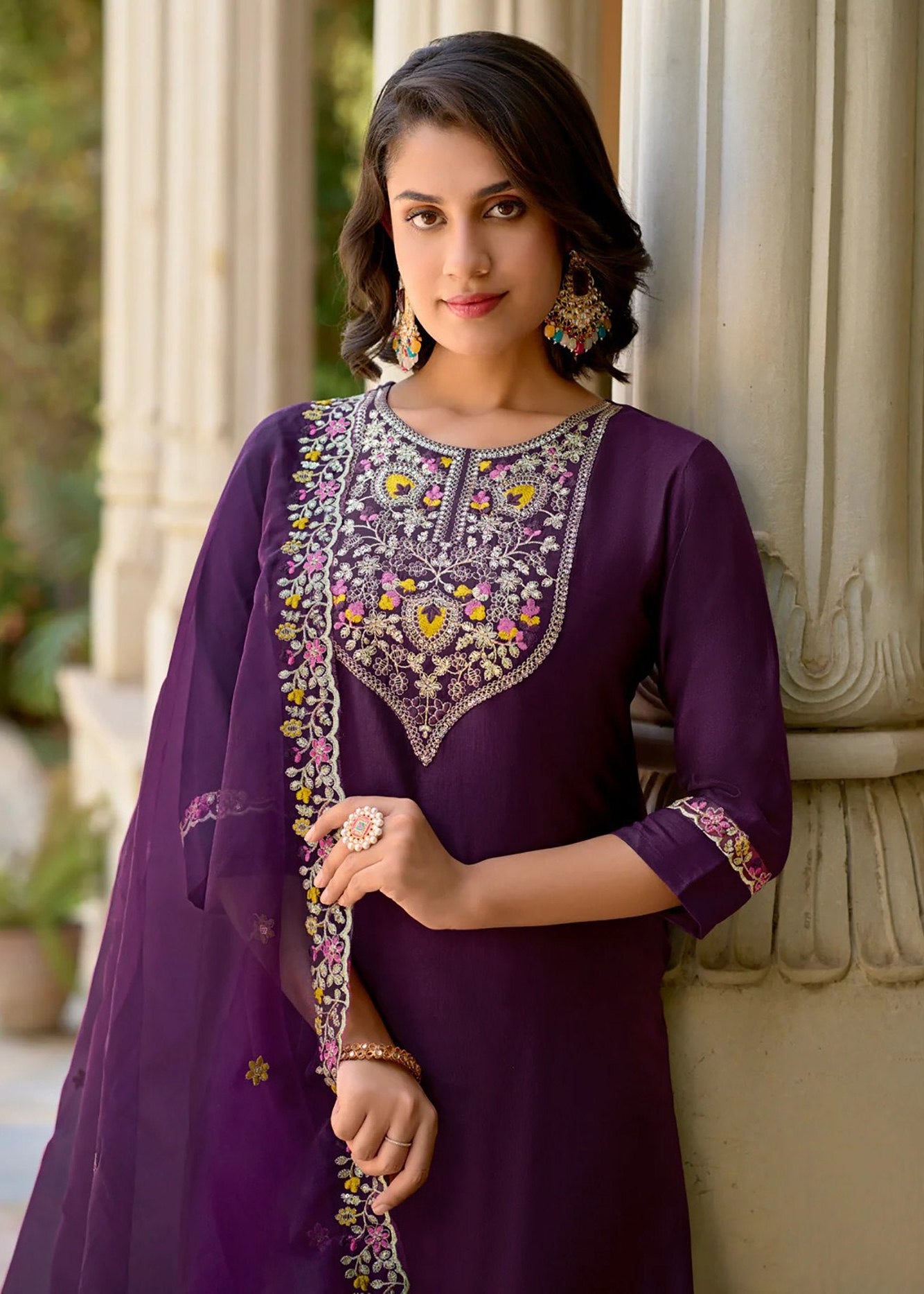 Shriwal Purple Laxmi Suit