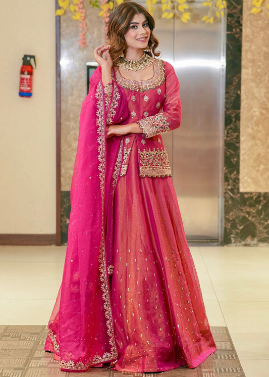 Shriwal Pink Pushkar Lehenga