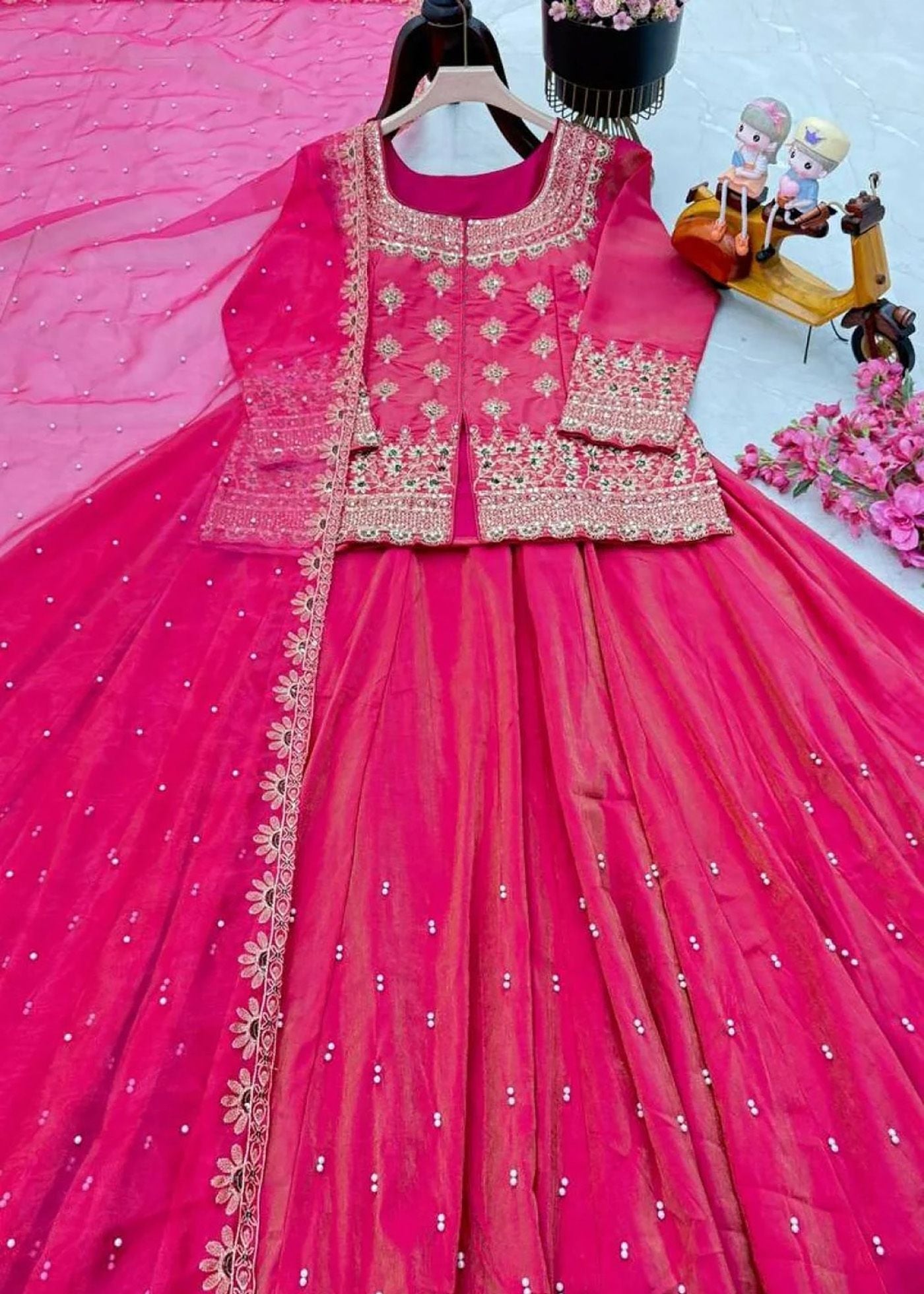 Shriwal Pink Pushkar Lehenga