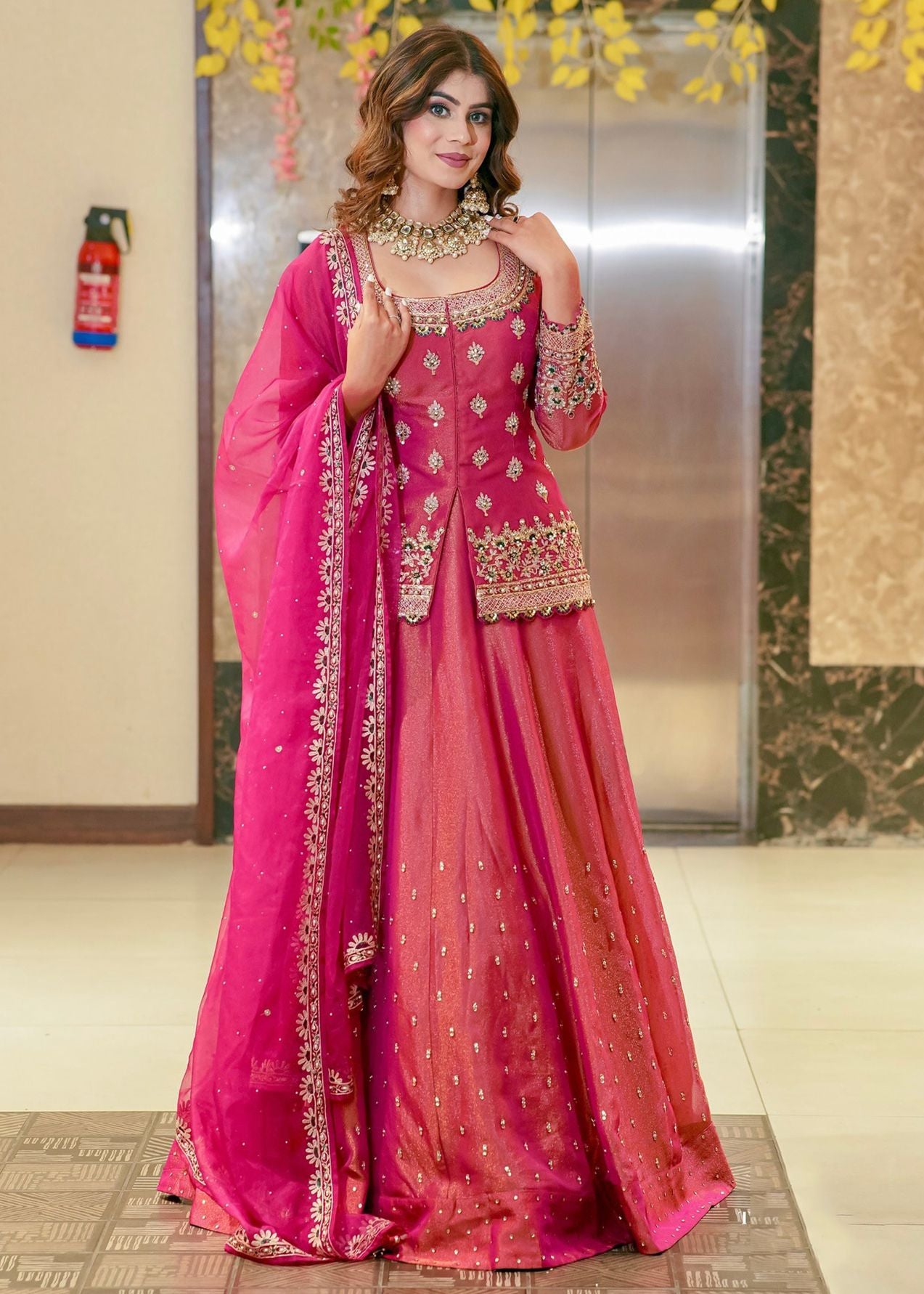 Shriwal Pink Pushkar Lehenga