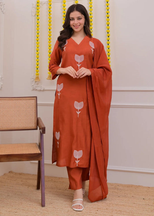 Shriwal Orange Louts Suit