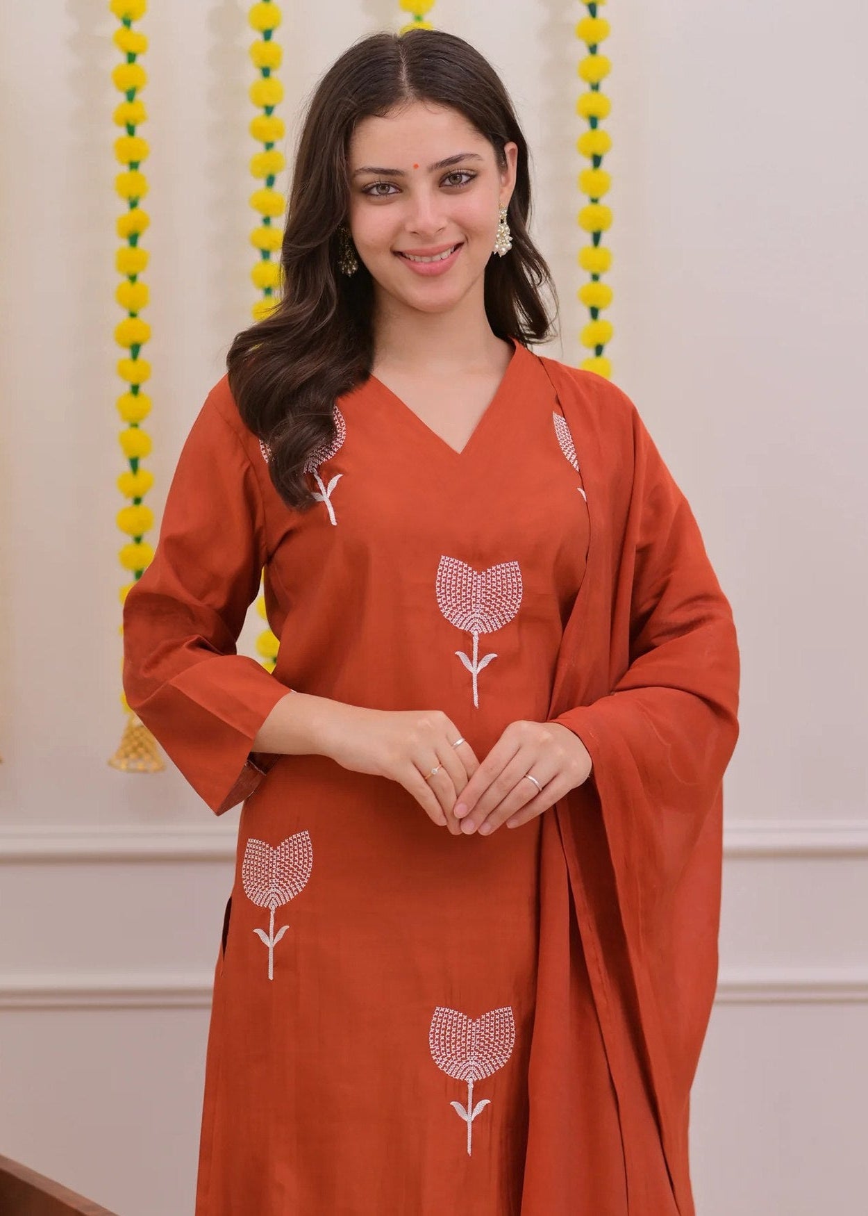 Shriwal Orange Louts Suit