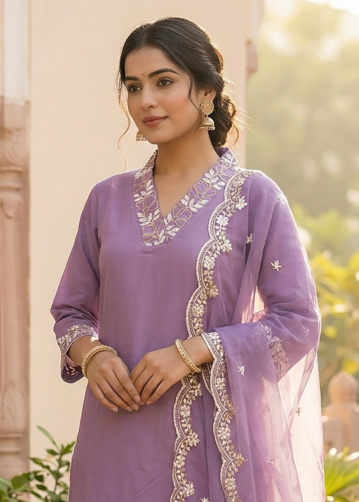 Shriwal Lavender Tapasya Suit