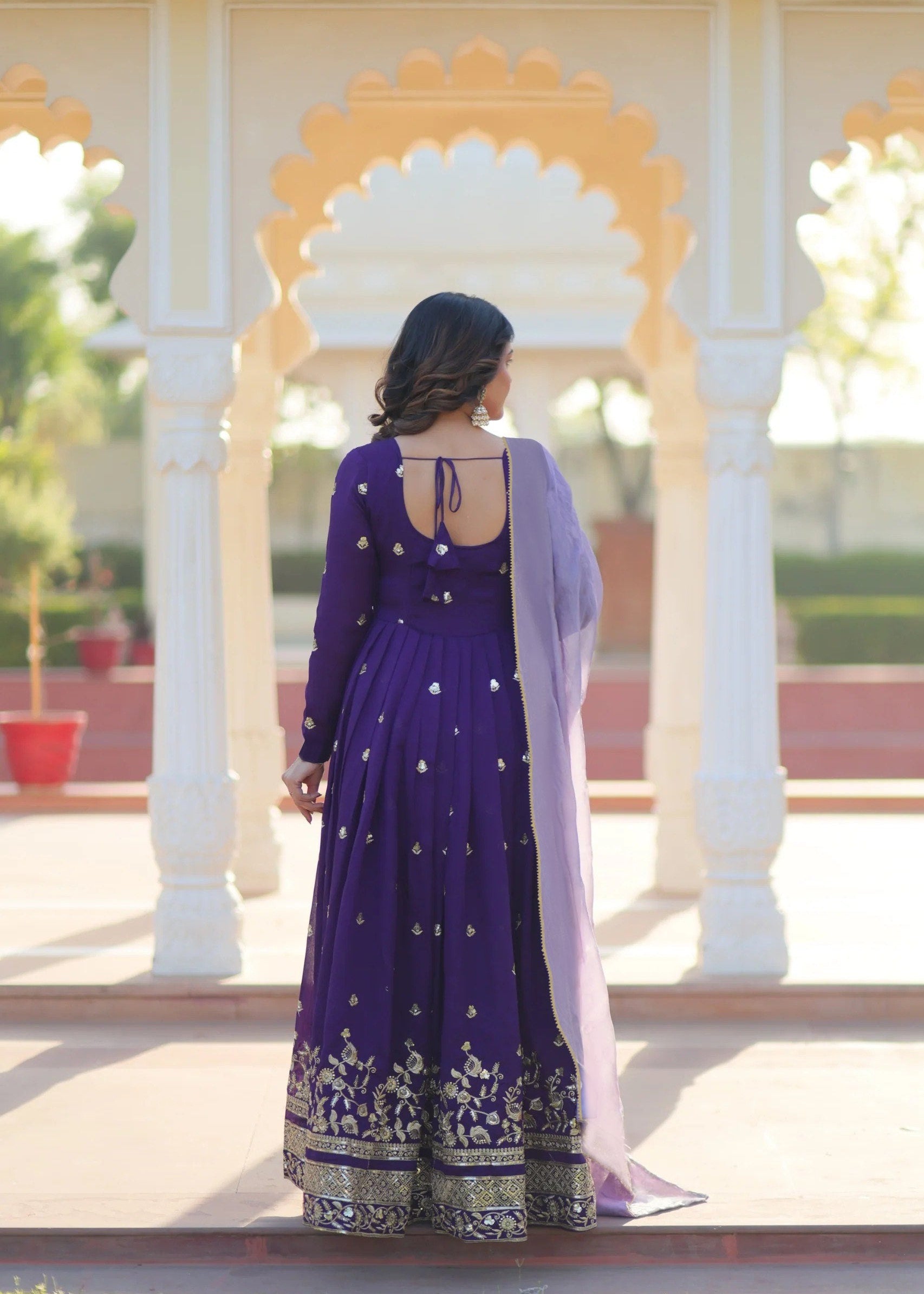 Shriwal Purple Nora Gown