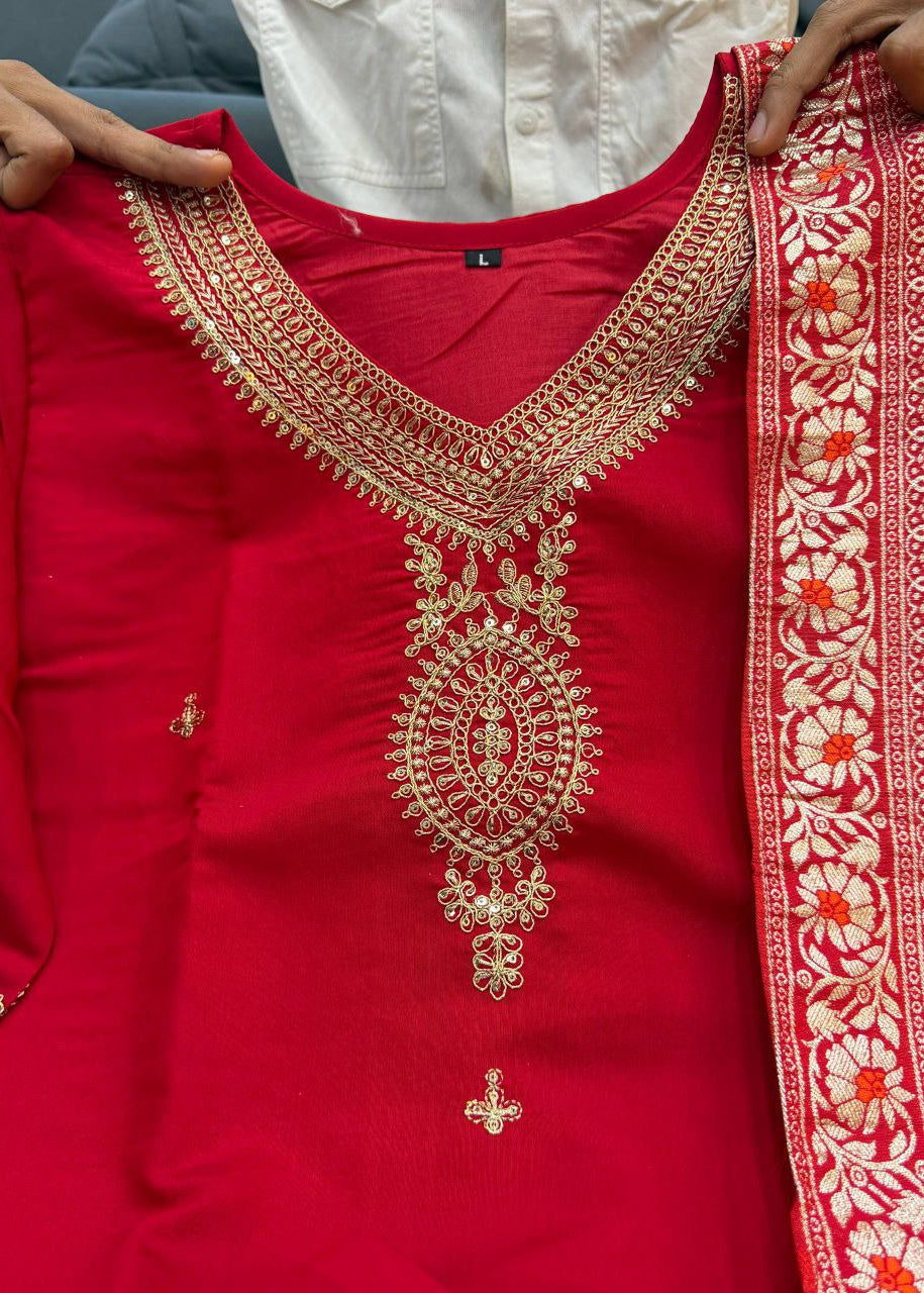 Shriwal The pure berry berry  silk kurta