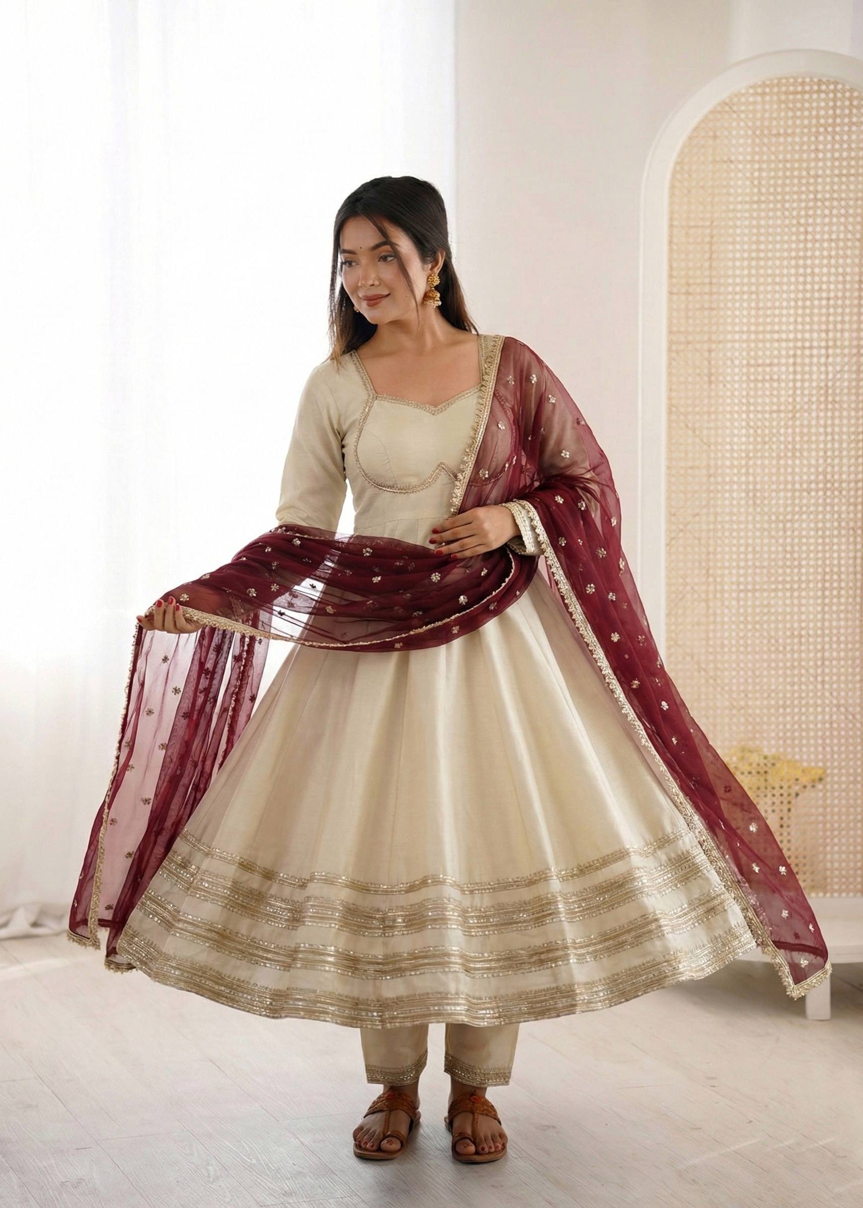 Shriwal Nurani Flare Anarkali Set (2 colours)