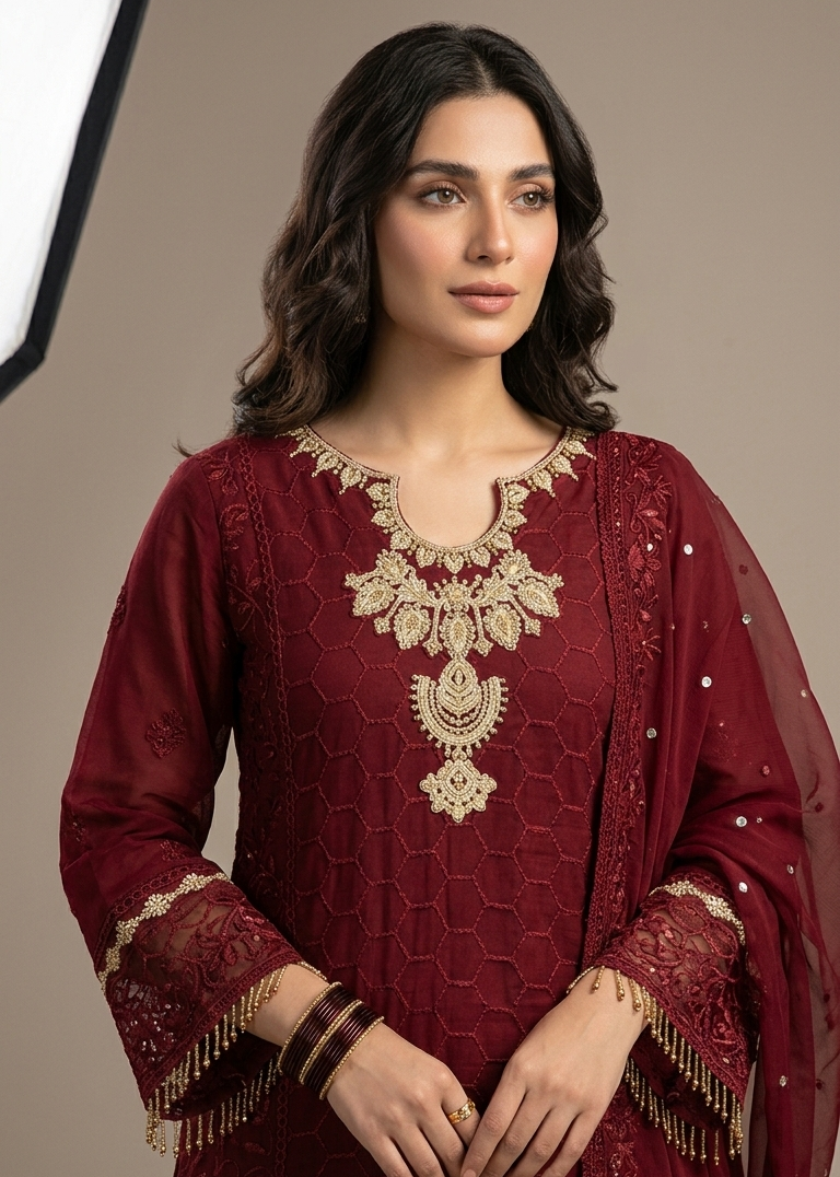 Shriwal Royal Hexa Diamond Embroidered Palazzo Set( 2 colours)