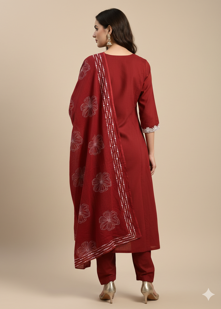 Shriwal Signature Floral Charm Kurti Set( 2 Colours)