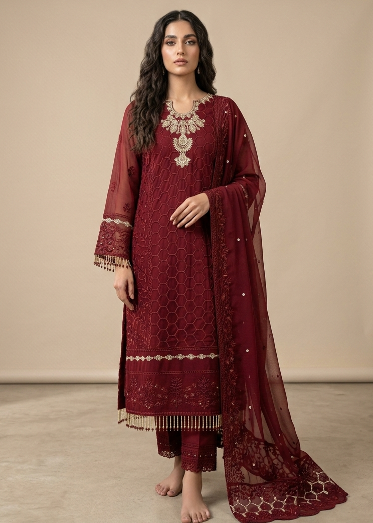 Shriwal Royal Hexa Diamond Embroidered Palazzo Set( 2 colours)