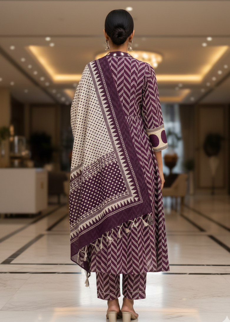 Shriwal Pure Cotton 60x60 Printed Suit Set(2 colours)