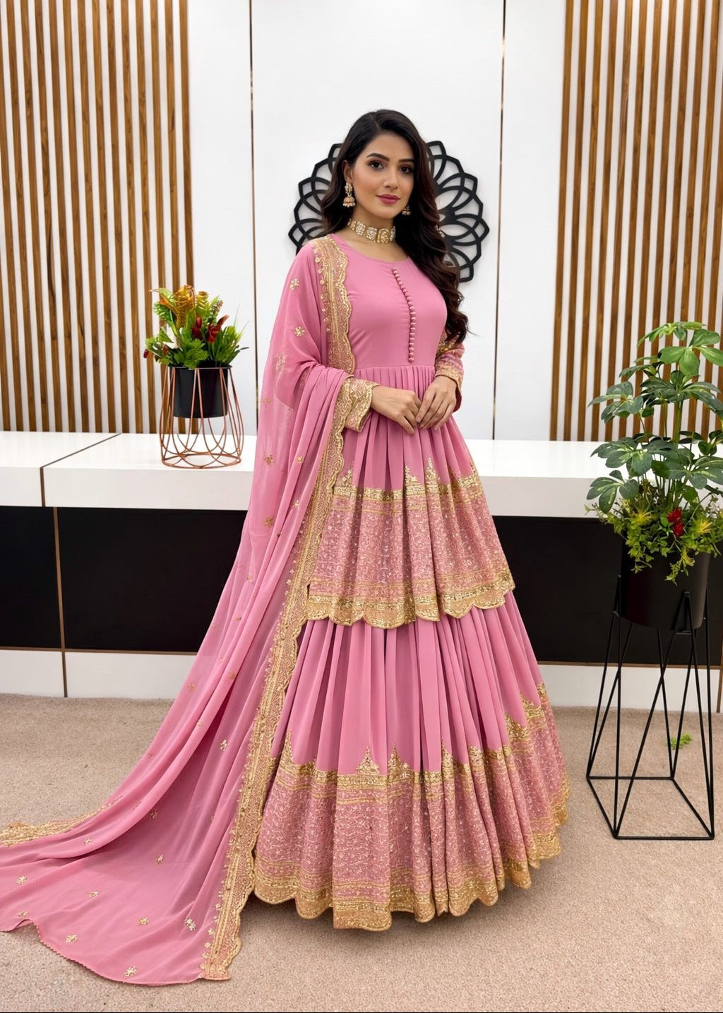 Shriwal Regal Sequence Georgette Lehenga Set (2 Colours)