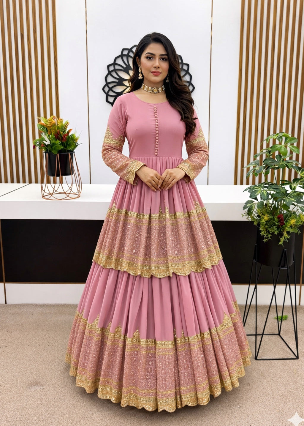 Shriwal Regal Sequence Georgette Lehenga Set (2 Colours)